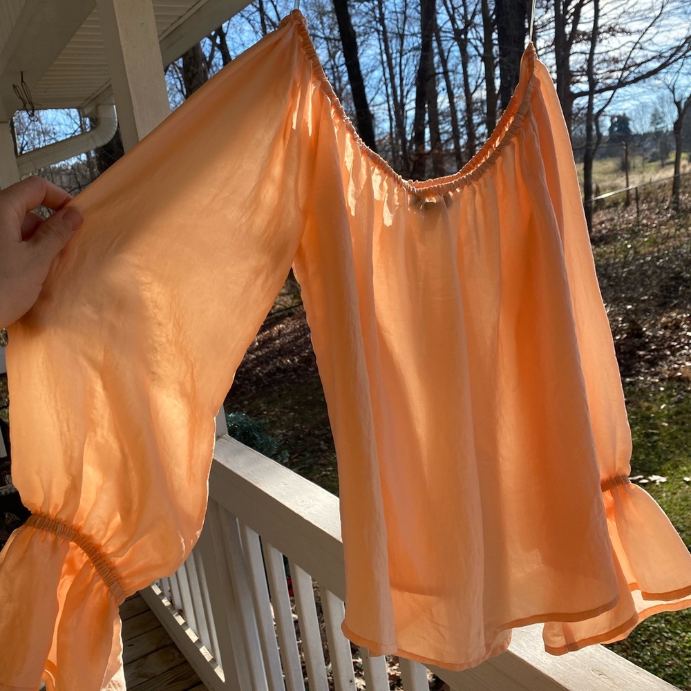 Orange summer blouse - Picture 3 of 3
